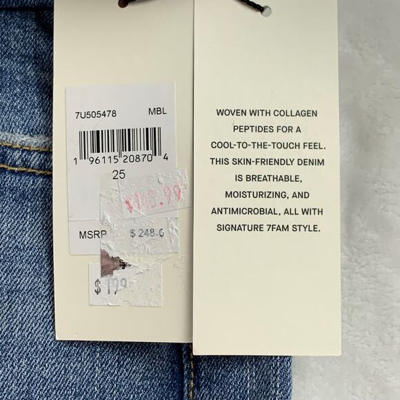 NWT 7 For All Mankind Jeans Megaflare Womens 25 High Rise 7FAM Bell Bottoms - Picture 12 of 16